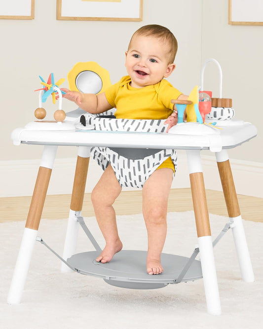 Baby Activity Play Station with Secure Seat and Built-In Play Elements