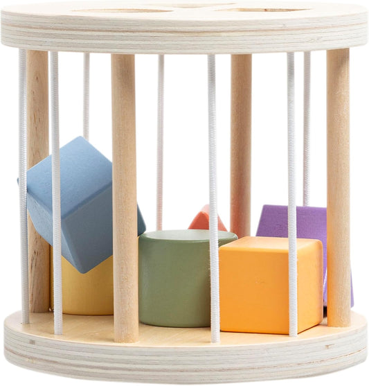 Wooden Montessori Sensory Drum Toy for Toddlers (12+ Months)