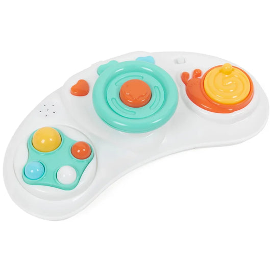 BabyGo Activity Walker – Adjustable Height Baby Walker with Interactive Play Tray (Grey)