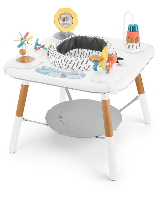 Baby Activity Play Station with Secure Seat and Built-In Play Elements