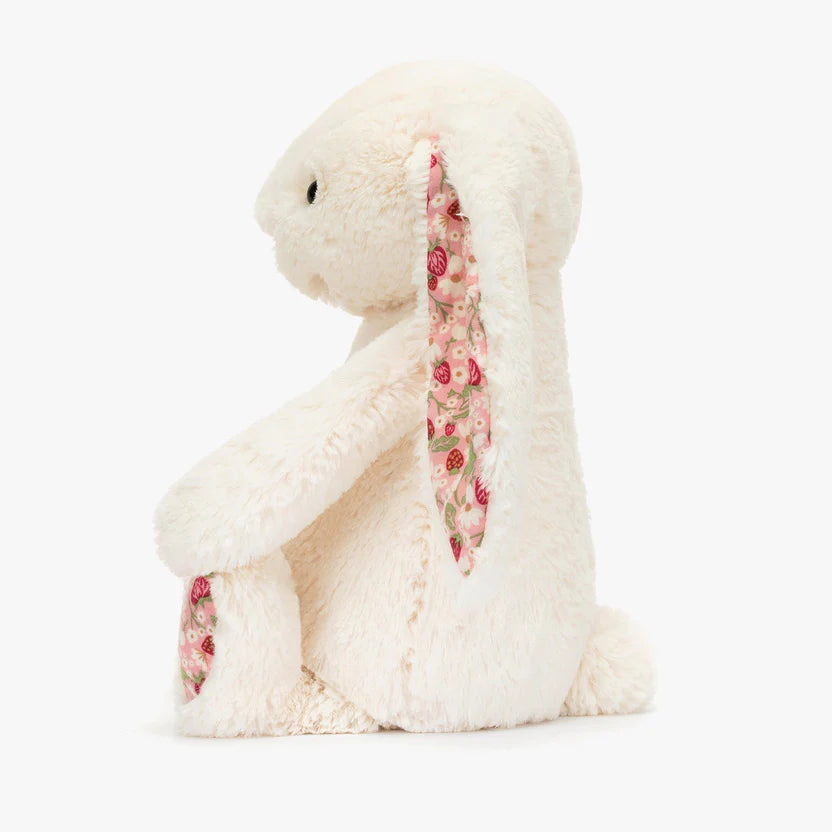 Jellycat Blossom Cream Bunny Berry – Soft Cuddly Bunny with Floral Ears