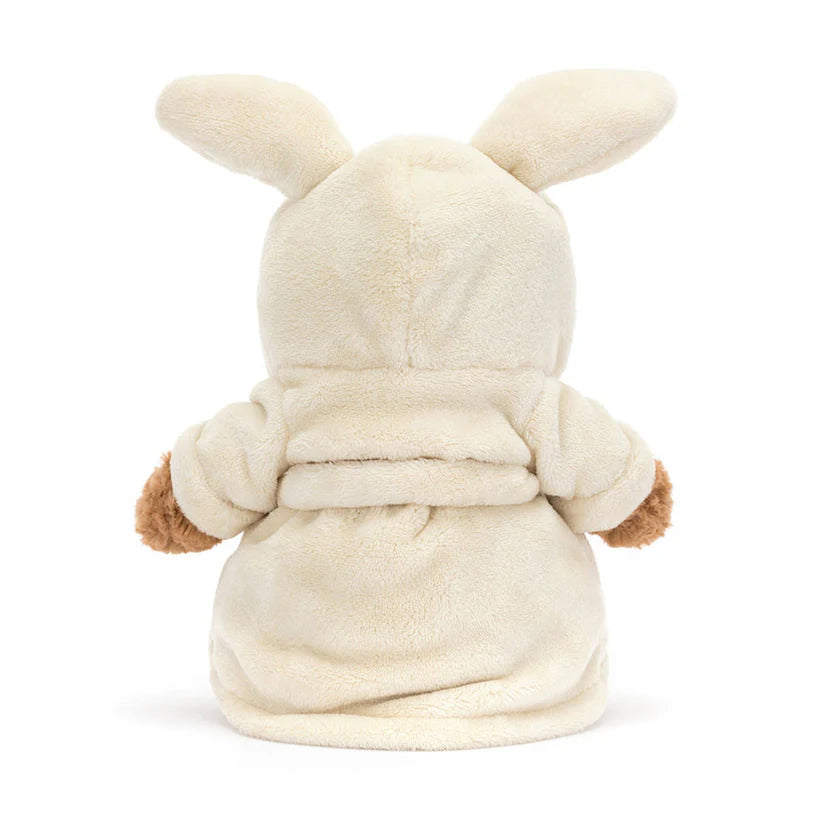 Jellycat Bartholomew Bear in Cream Bathrobe – Cute Snuggly Plush Toy Outfit